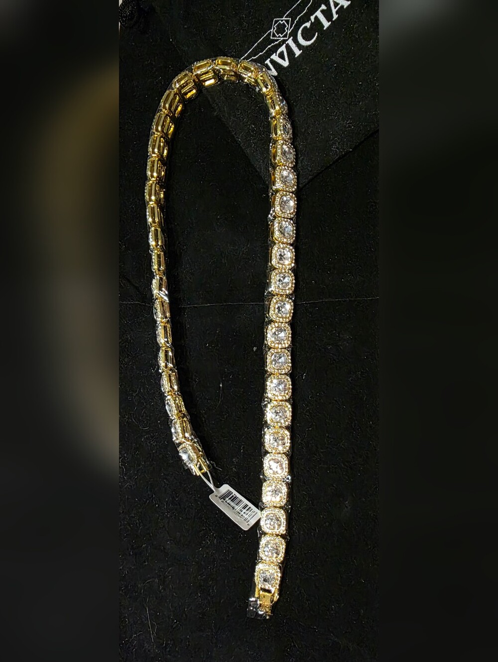 Invicta Elements Men's Iced out Cuban Chain Necklace